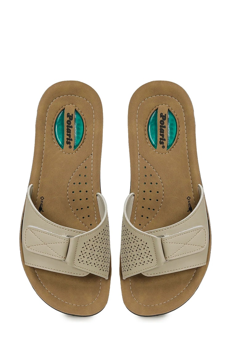 Polarıs A10225105812010 6M 409001.Z6Fx Bej Kadın Geleneksel Comfort Terlık