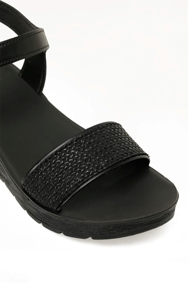Polarıs A10225188012010 6M 409064.Z6Fx Sıyah Kadın Dolgu Sandalet