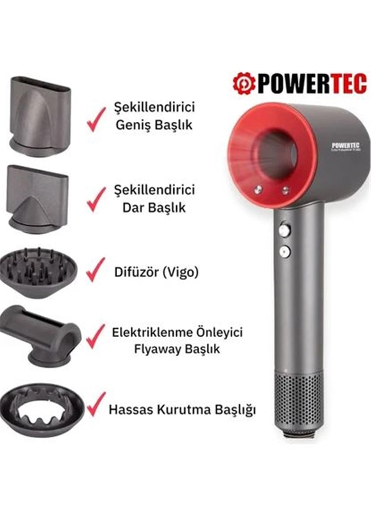 POWERTEC TR-3333 IYONIZERLI 5 BASLIKLI PLAZMA FON