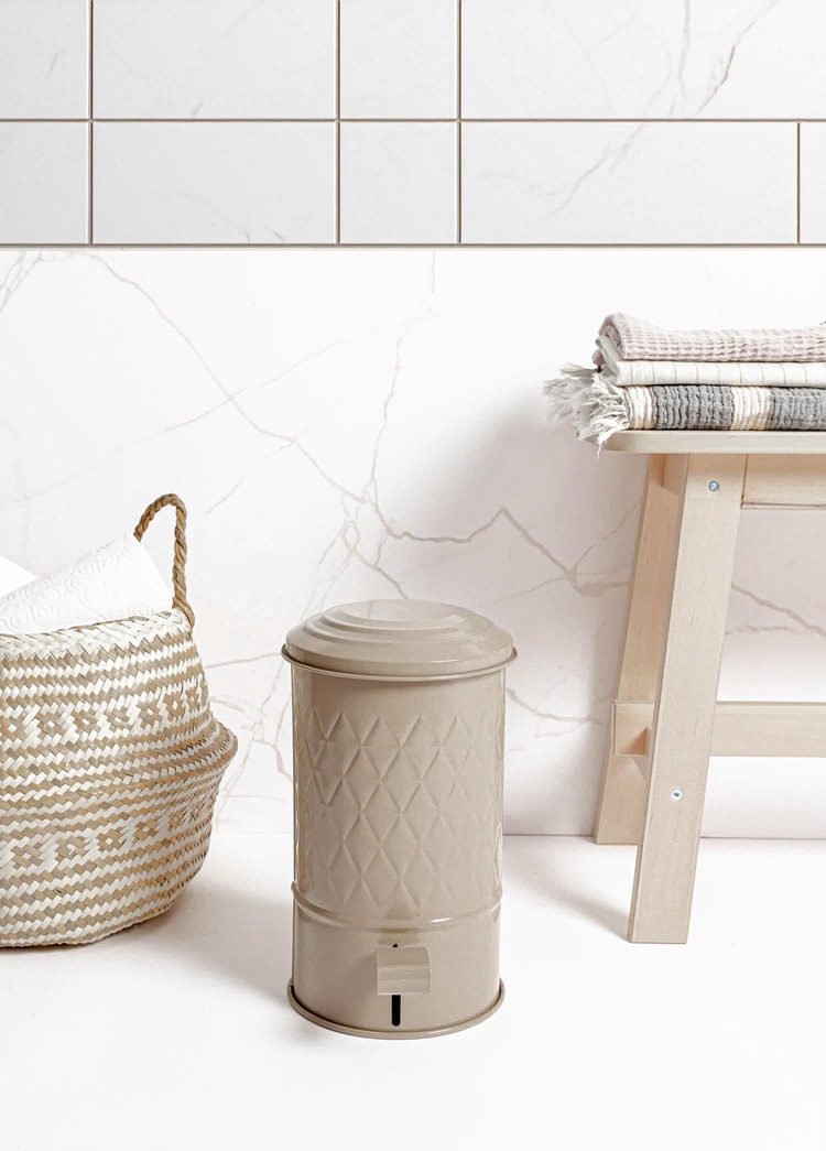 Prizma Çöp Kovası Banyo Karamel 5 Lt