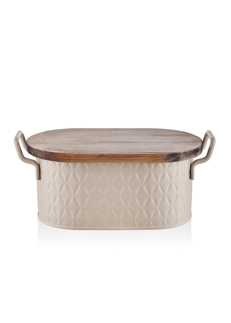 Prizma Ekmek Saklama Kabı Karamel 40x22x18 cm