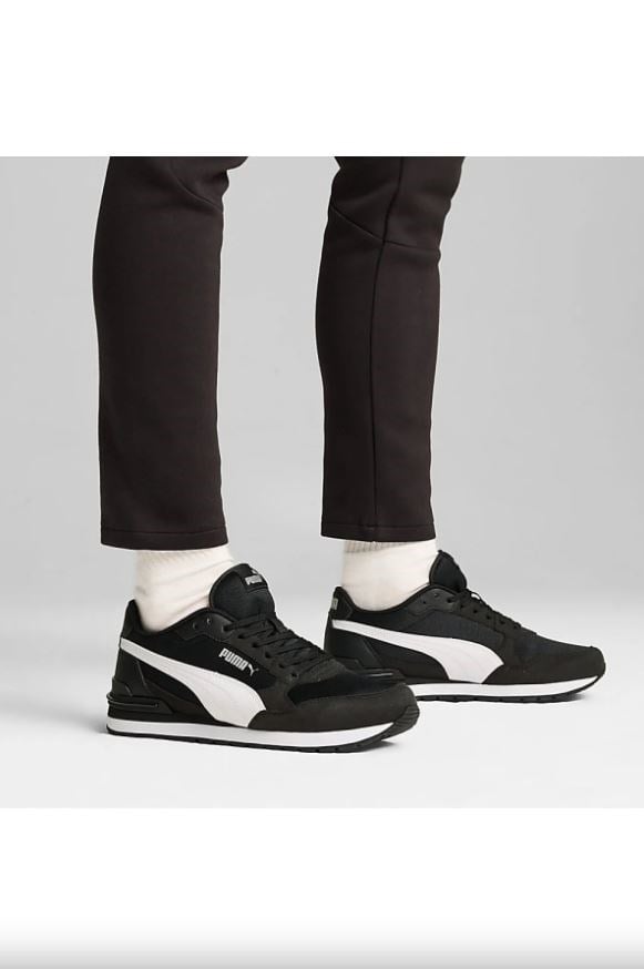 Puma 399666-01 St Runner V4 Mesh Puma Black-Puma Whıte-Puma Sılver Mrd Yuruyus Ayakkabısı