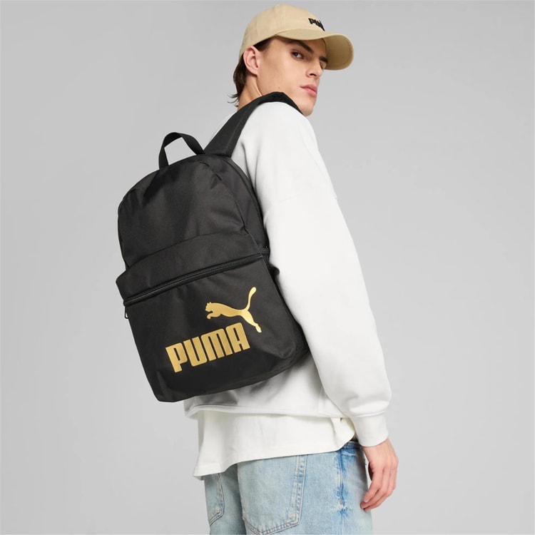 Puma 91164-03 Puma Phase Backpack Puma Black-Gold-No.1 Logo Unısex Sırt Cantası
