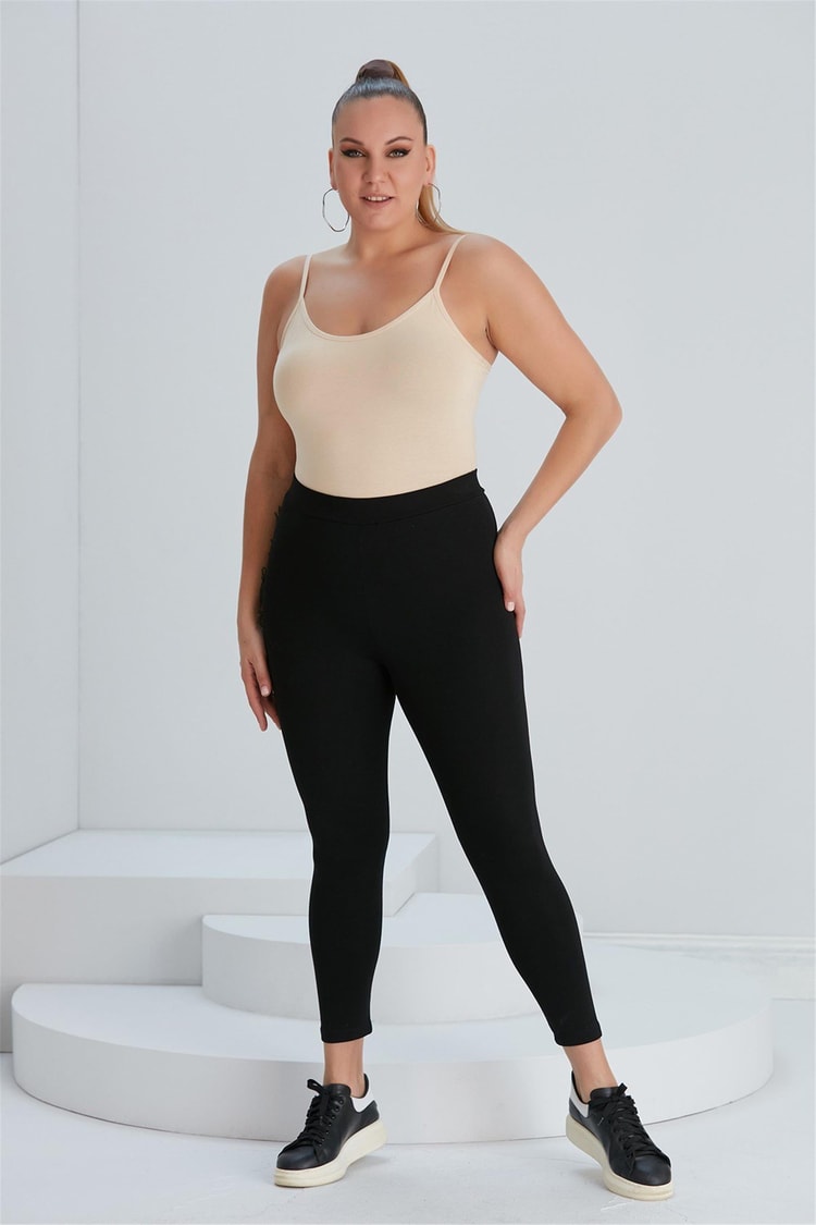 Rmg 1577 Siyah 001 Kadın Basic Tayt