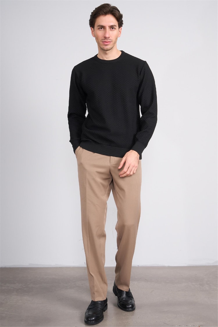 Rosso 122358 Siyah Erkek Triko Kazak