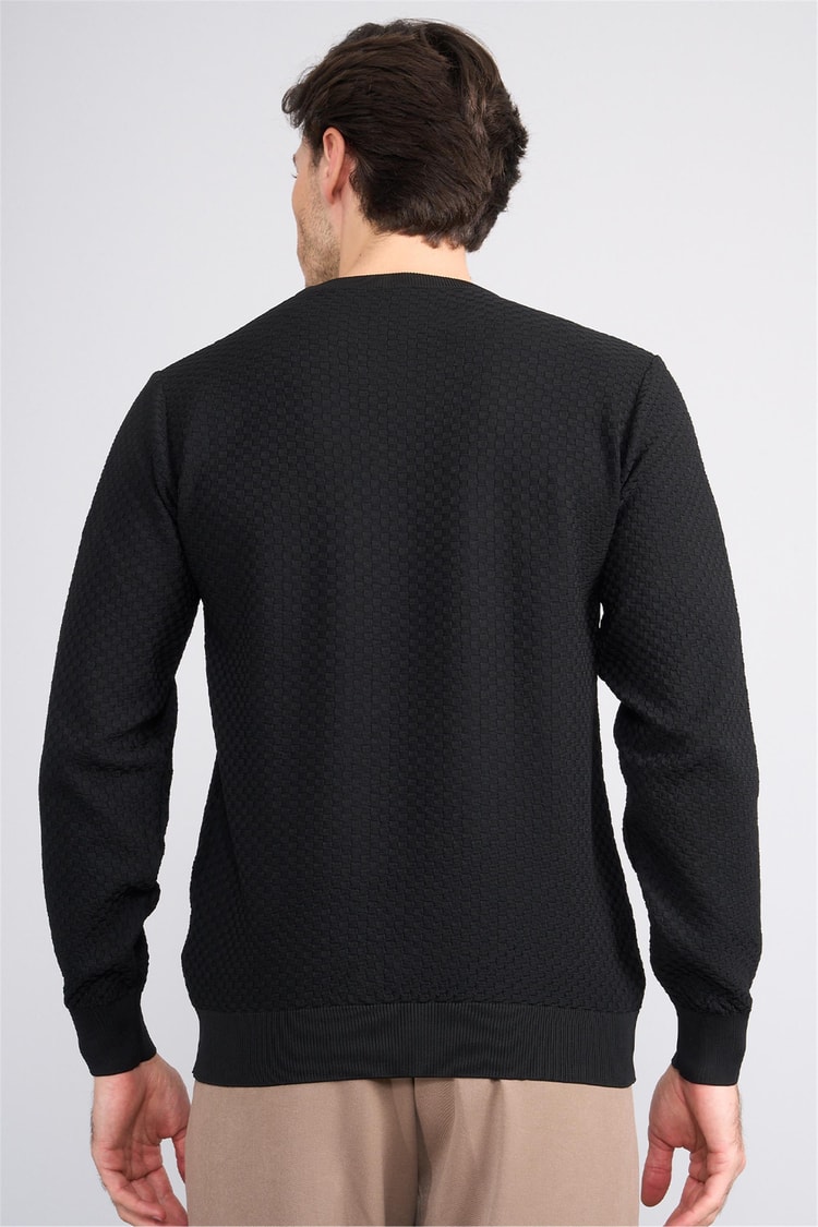 Rosso 122358 Siyah Erkek Triko Kazak