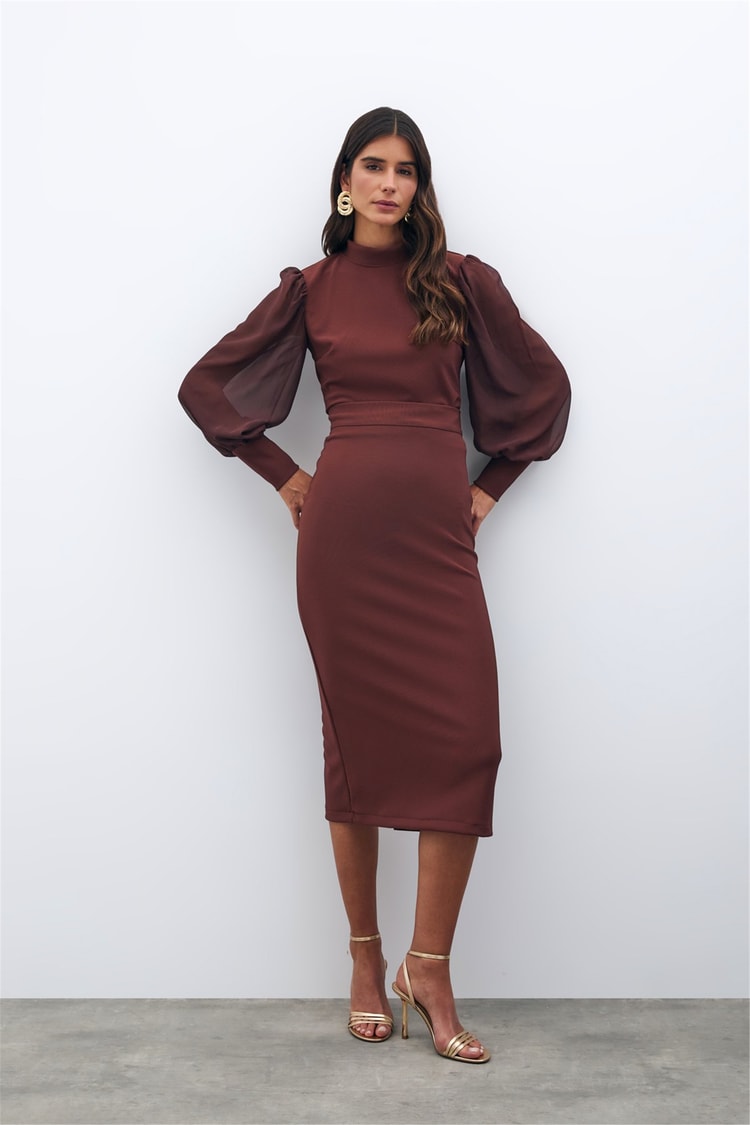 Sateen Y26 1037-4019 Kalem Etek Kahverengi