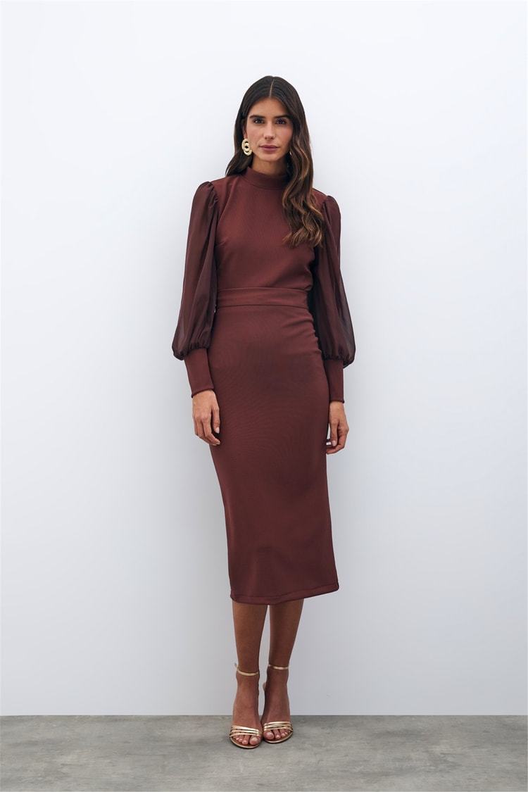 Sateen Y26 1037-4019 Kalem Etek Kahverengi
