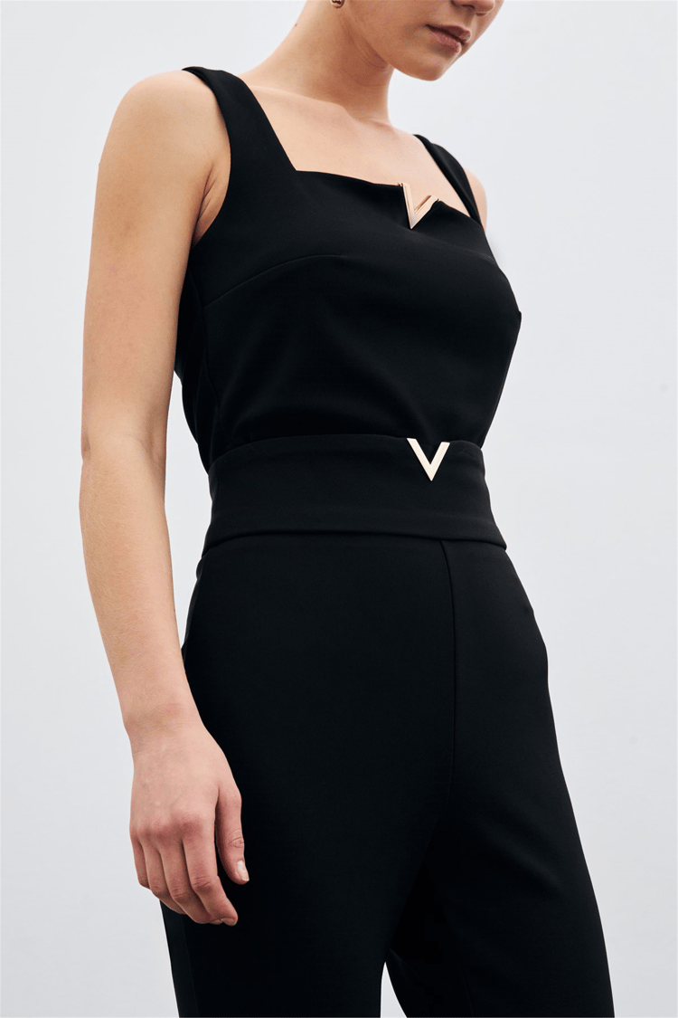 Sateen Y26 1609-5526 Onu V Aksesuarlı Pantolon Siyah