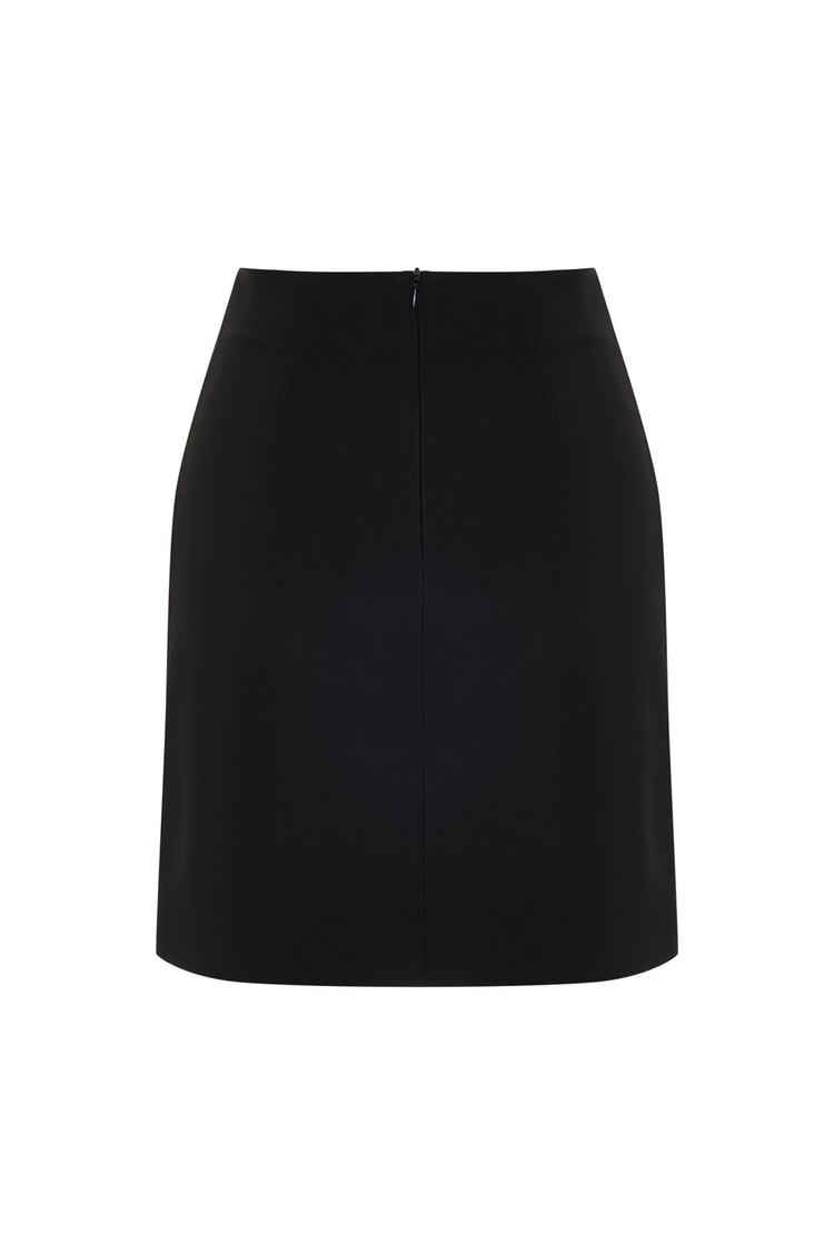 Sateen Y26 1992-4100 Aksesuar Detaylı Mini Etek Siyah