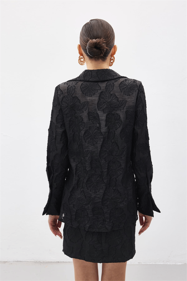 Sateen Y26 2133-2190 Belica Gömlek Siyah