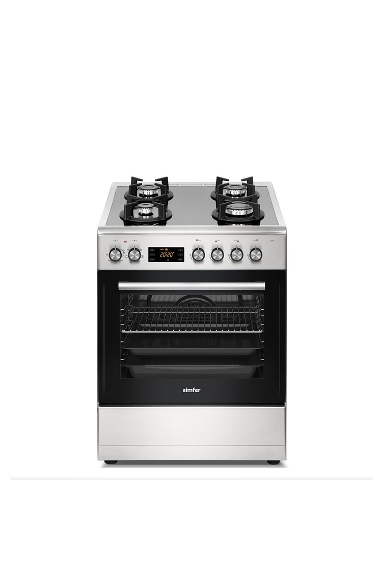 Simfer 1226 Tam Boy Fırın 4 Gözlü Cam Yüzey Trubo 7 Fonksiyon + Grill