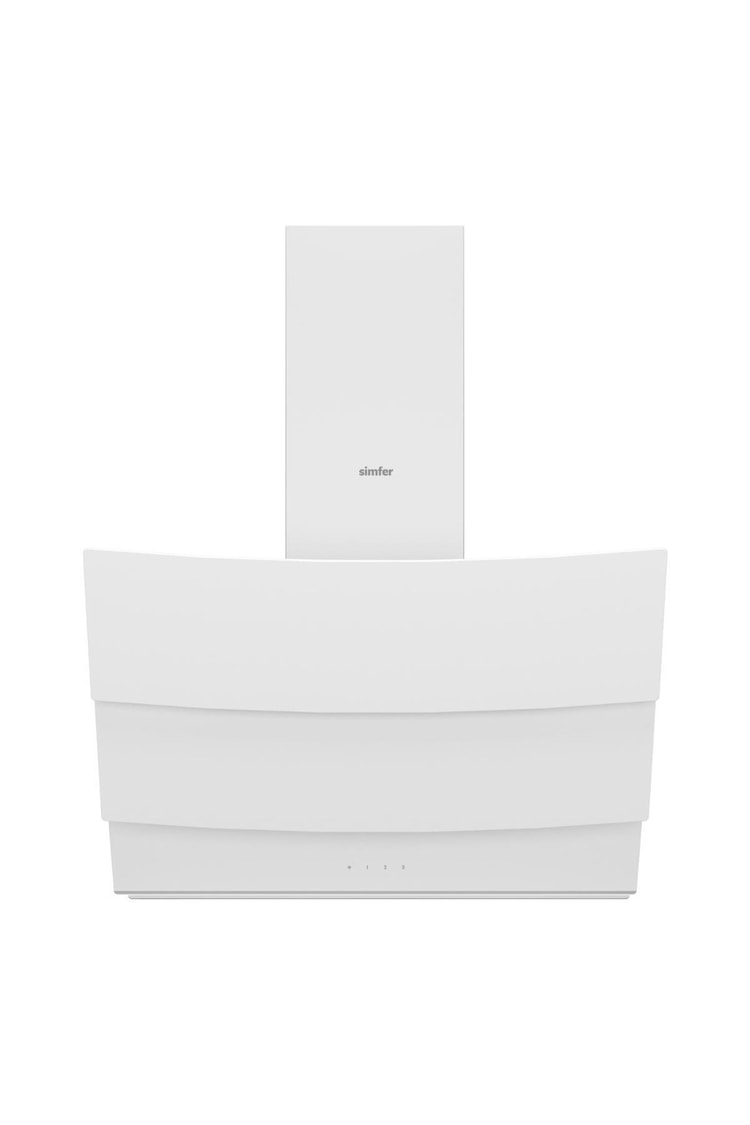 Simfer 8707 60Cm Premium Dokunmatik Beyaz Cam Davlumbaz Kumandalı