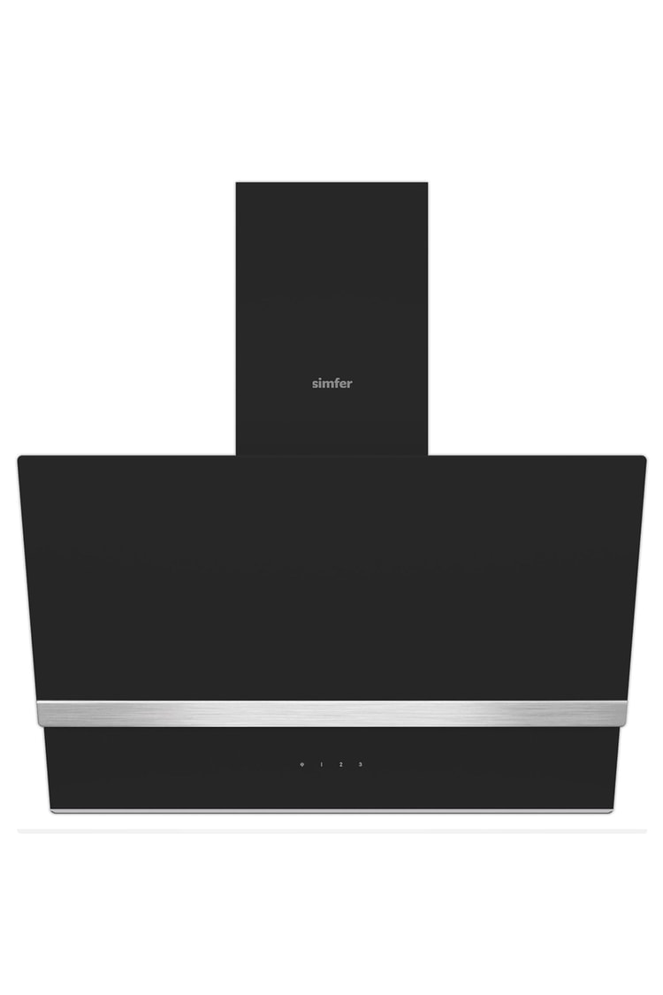 Simfer 8738 60Cm Premium Dokunmatik Inox Dekorlu Cam Davlumbaz