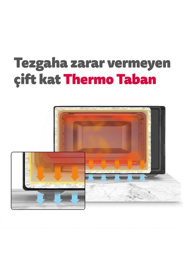 Simfer M-4503 45Litre Inox Midi Fırın 6 Fonksiyon Turbo