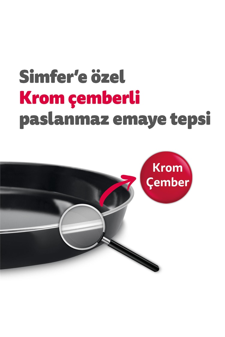 Simfer M-4503 45Litre Inox Midi Fırın 6 Fonksiyon Turbo