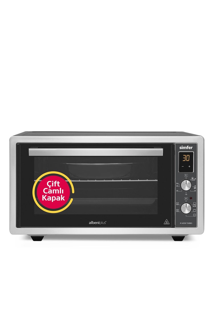 Simfer M-4559 45Litre Inox Midi Fırın 6 Fonksiyon Turbo Dijital