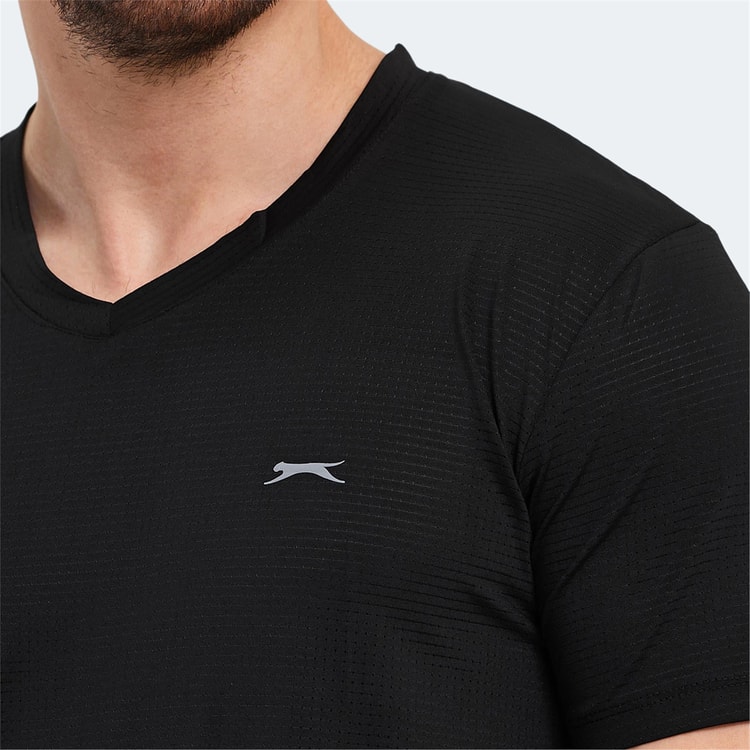 Slazenger Katrıına Sıyah Erkek T-Shırt