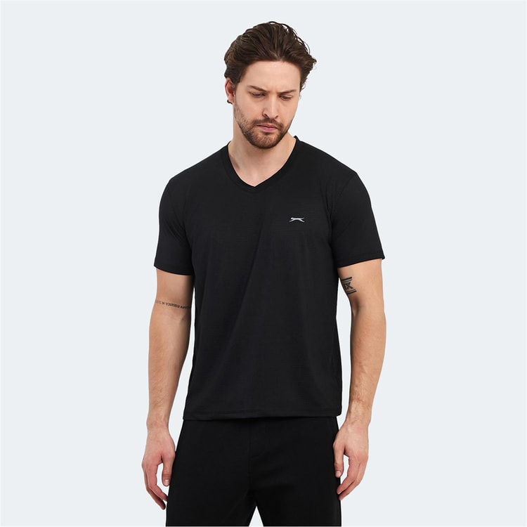 Slazenger Katrıına Sıyah Erkek T-Shırt