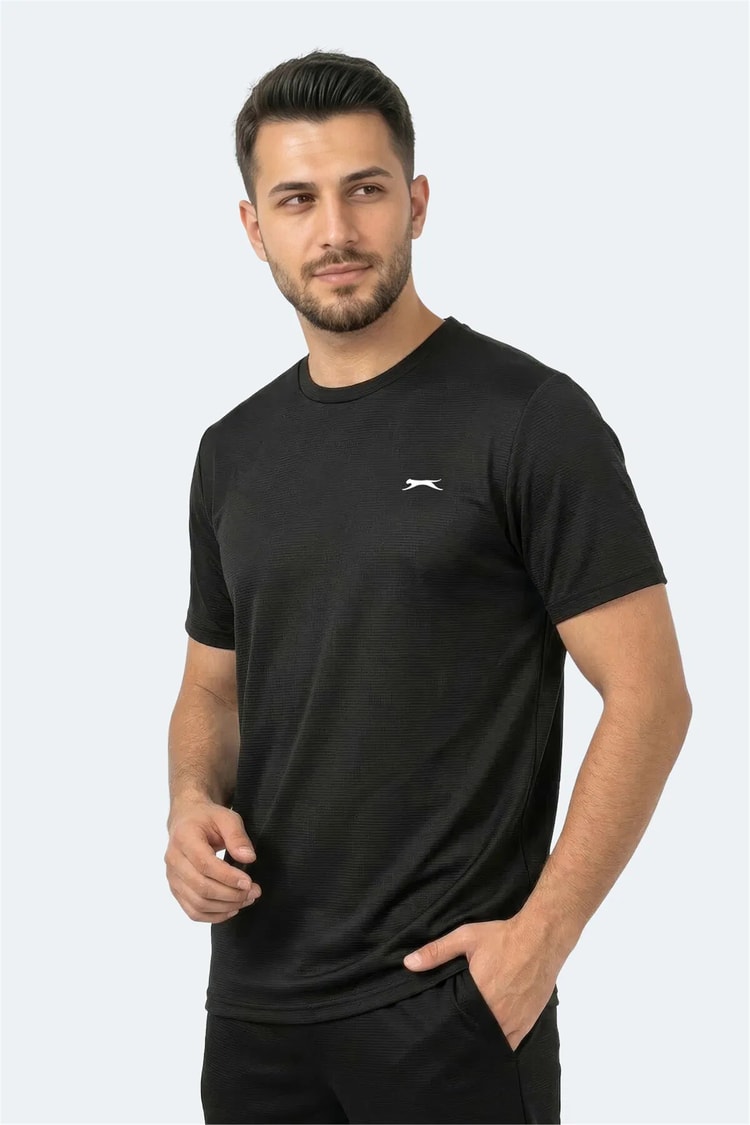 Slazenger Kayda Sıyah Erkek T-Shırt