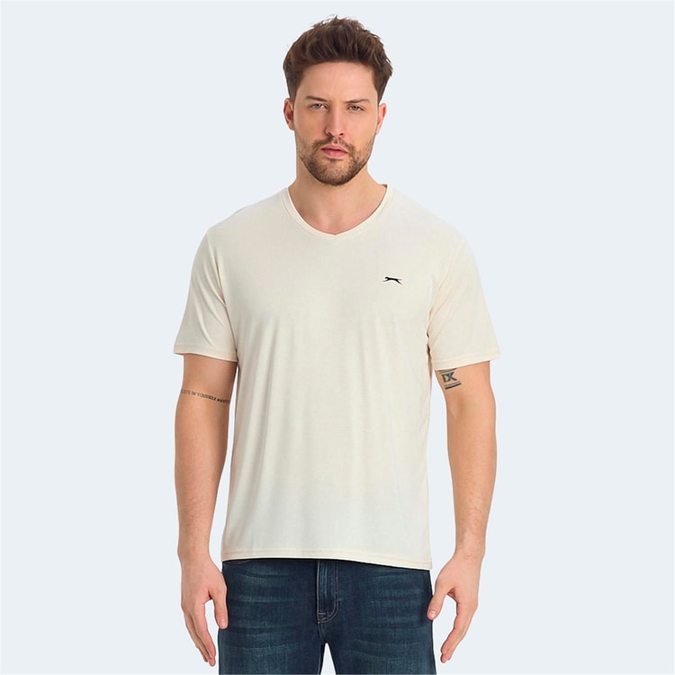 Slazenger Krakker Bej Erkek T-Shırt