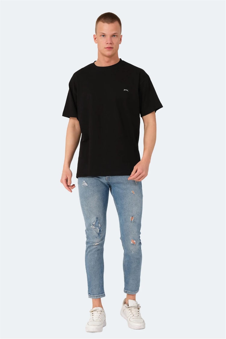 Slazenger Kulana Sıyah Erkek Bısıklet Yaka T-Shırt