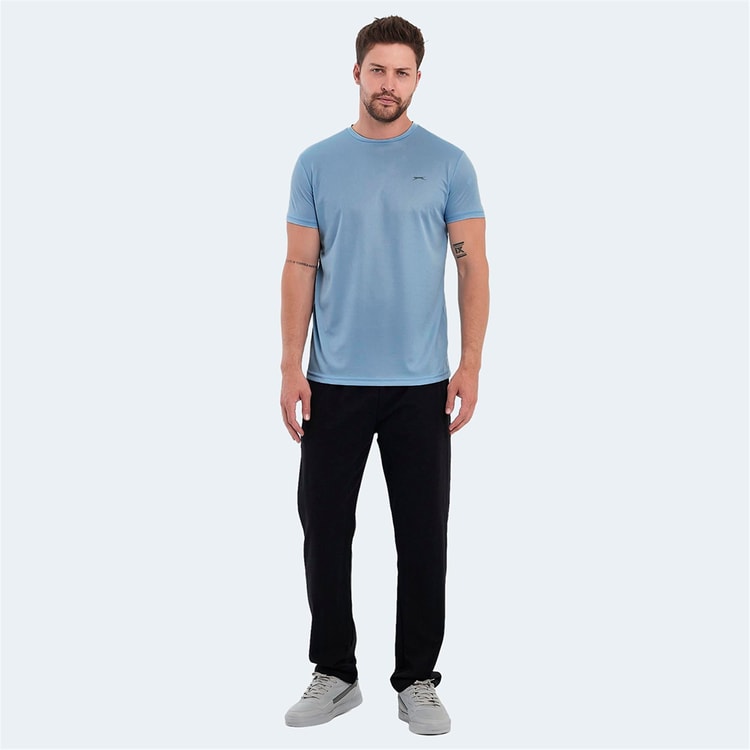 Slazenger Omar Ktn. Acık Mavı Erkek Bısıklet Yaka T-Shırt