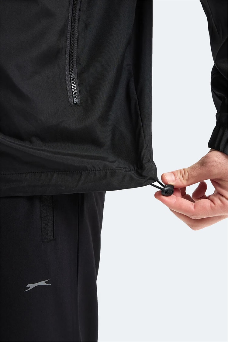 Slazenger Raren Siyah Erkek Yagmurluk