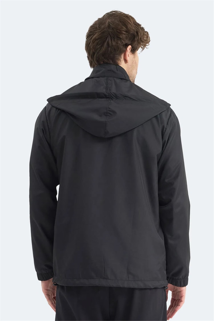 Slazenger Raren Siyah Erkek Yagmurluk