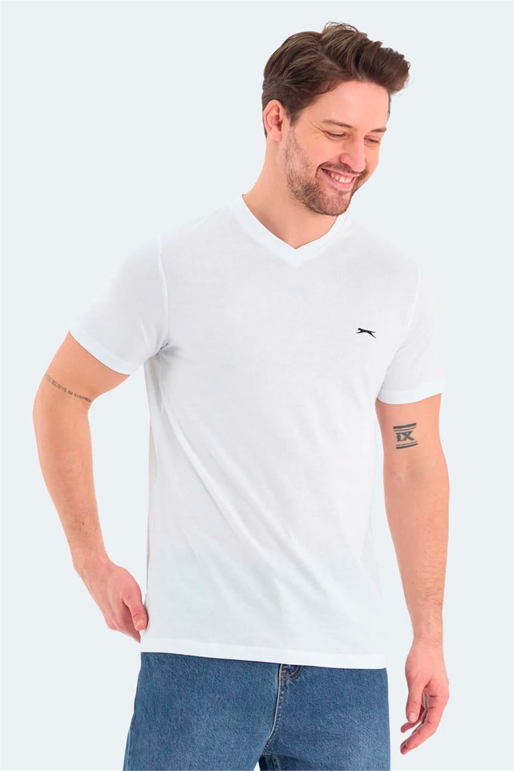 Slazenger Rıvaldo Beyaz Erkek T-Shırt