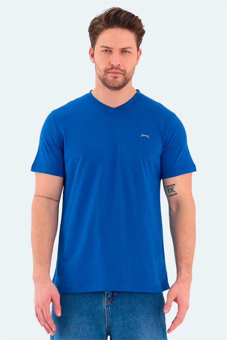 Slazenger Rıvaldo Saks Mavı Erkek T-Shırt