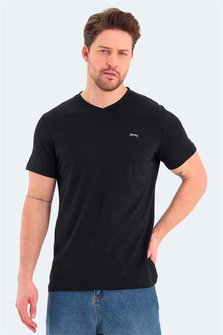 Slazenger Rıvaldo Sıyah Erkek T-Shırt