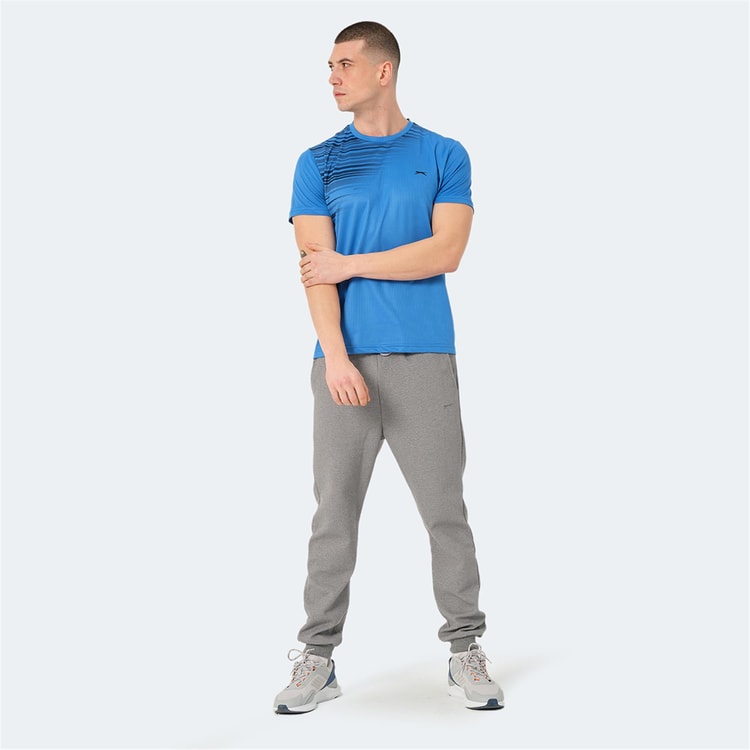 Slazenger St14Te010-480 Raven Saks Mavi Erkek T-Shirt