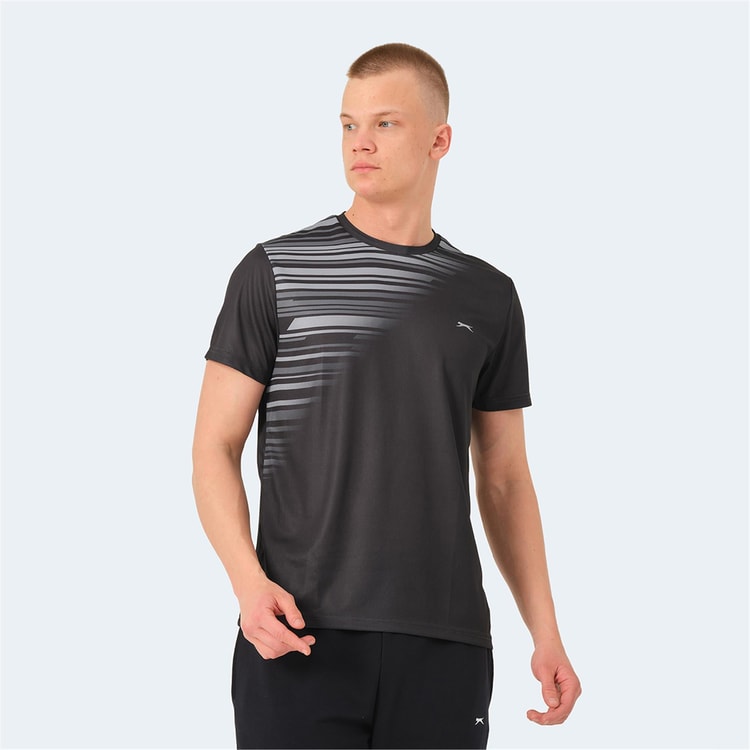 Slazenger St14Te010-500 Raven Siyah Erkek T-Shirt