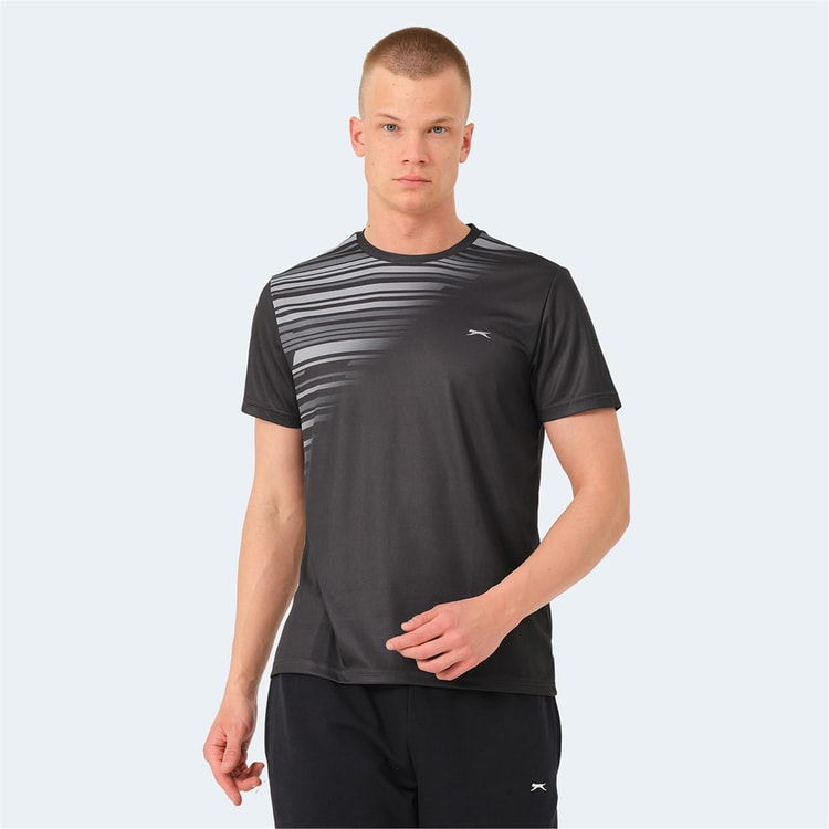 Slazenger St14Te010-500 Raven Siyah Erkek T-Shirt