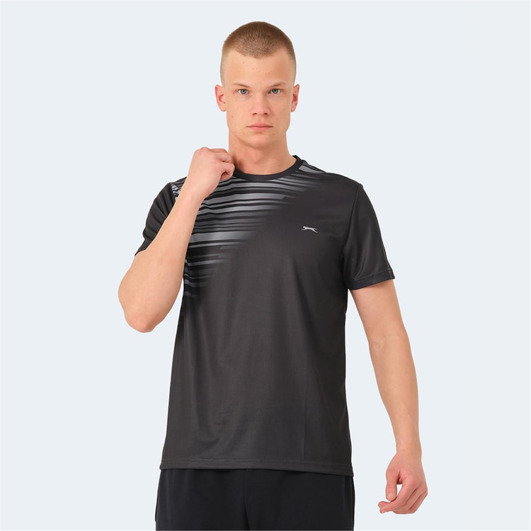 Slazenger St14Te010-500 Raven Siyah Erkek T-Shirt