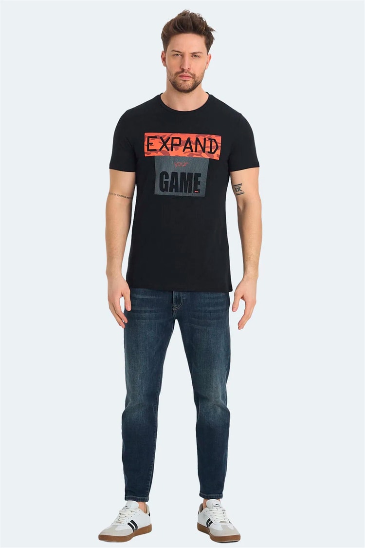 Slazenger St15Te015-500 Rava Sıyah Erkek T-Shırt