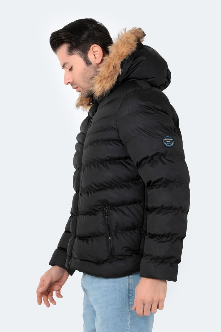 Slazenger St22Je062-500 Siyah Erkek Nour Şişme Mont