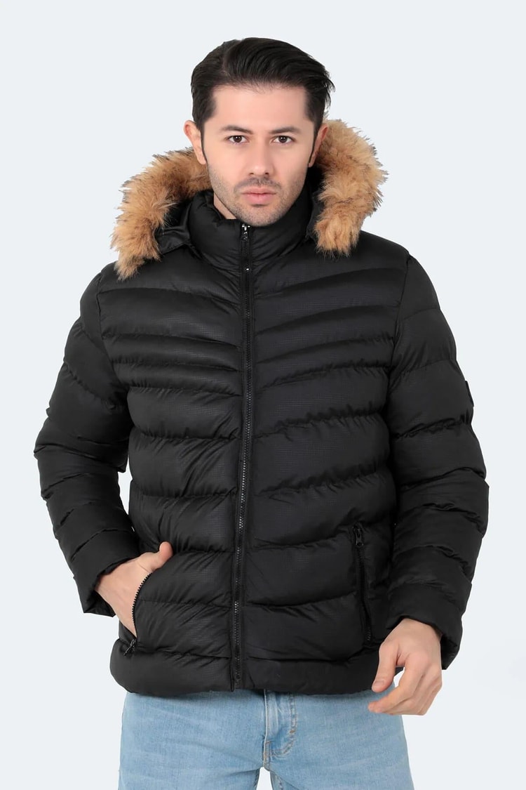 Slazenger St22Je062-500 Siyah Erkek Nour Şişme Mont