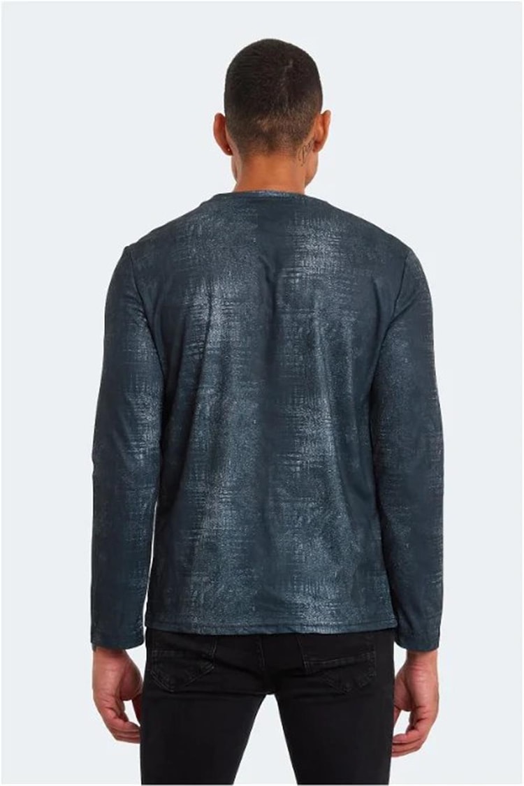 Slazenger St23Te001-500 Radmılo Siyah Erkek Bisiklet Yaka Sweatshirt