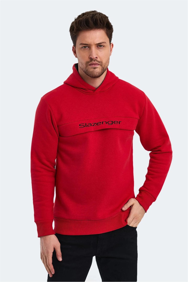Slazenger St23We038-600 Kırmızı Erkek Kris 3 İplik Sweatshirt