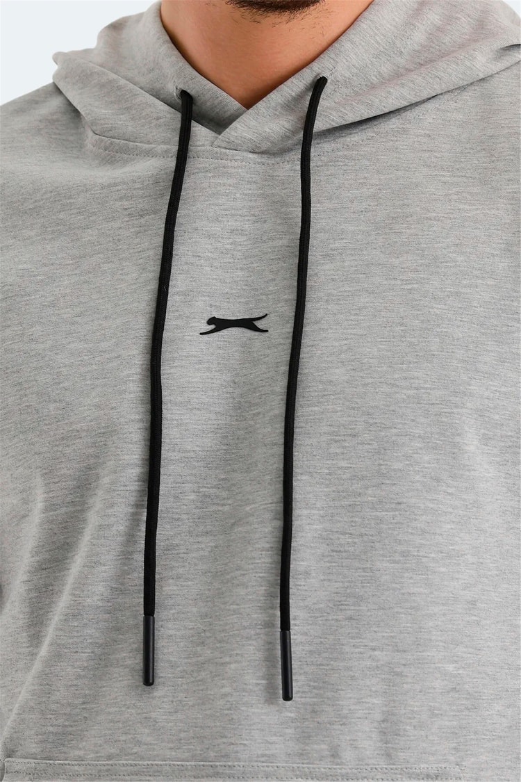 Slazenger St24We058-200 Vadımır Grı Erkek Kapusonlu Sweatshırt