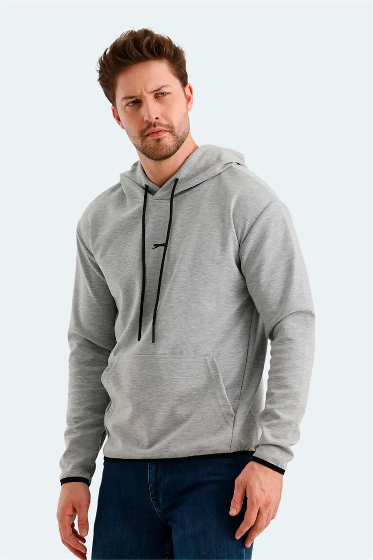 Slazenger St24We058-200 Vadımır Grı Erkek Kapusonlu Sweatshırt