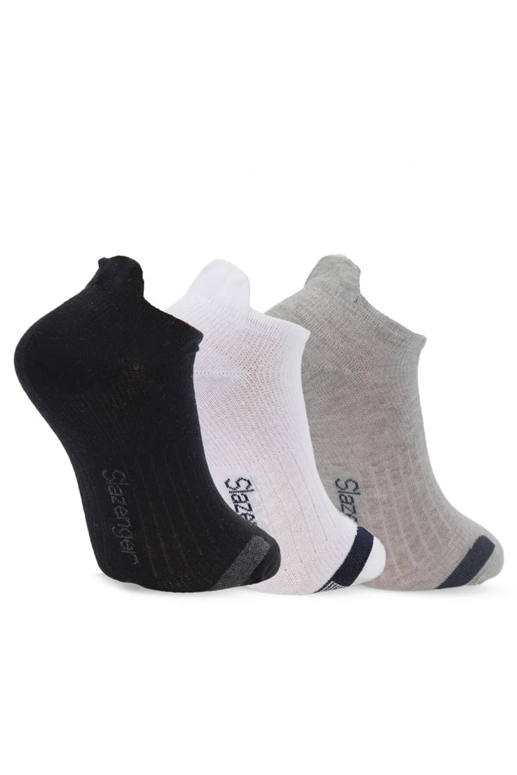 Slazenger SX16CE002-510 Jadex Siyah / Beyaz 3 Lü Çorap