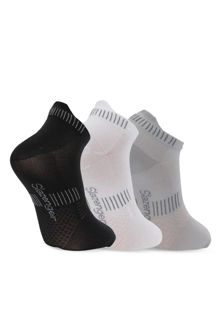 Slazenger SX16CE004-510 Jagger Siyah / Beyaz 3'Lü Çorap