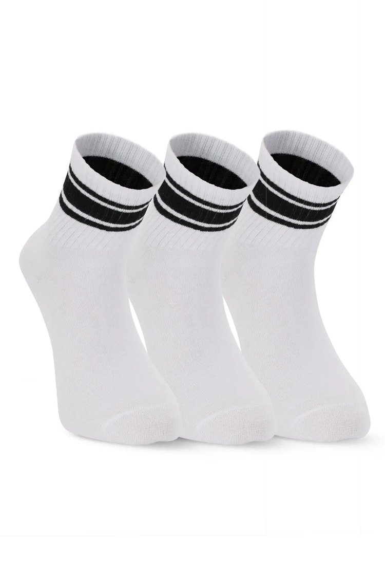 Slazenger SX16CE006-000 Jelly Beyaz 3'Lü Çorap