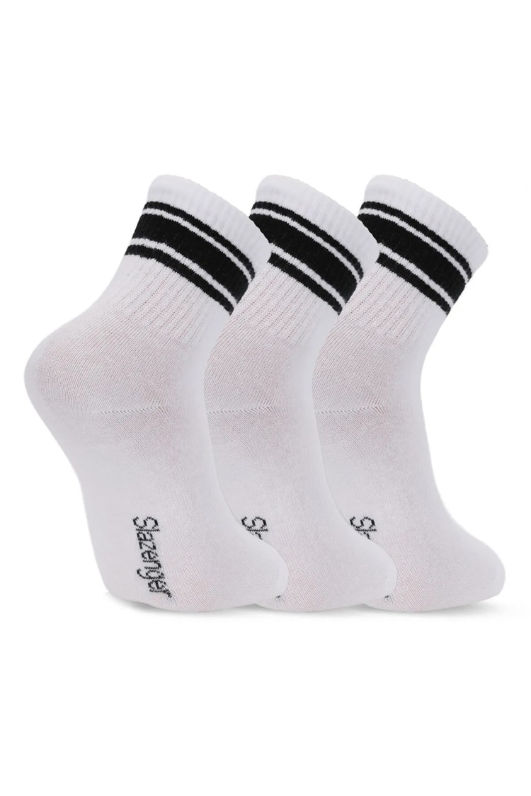 Slazenger SX16CE006-000 Jelly Beyaz 3'Lü Çorap