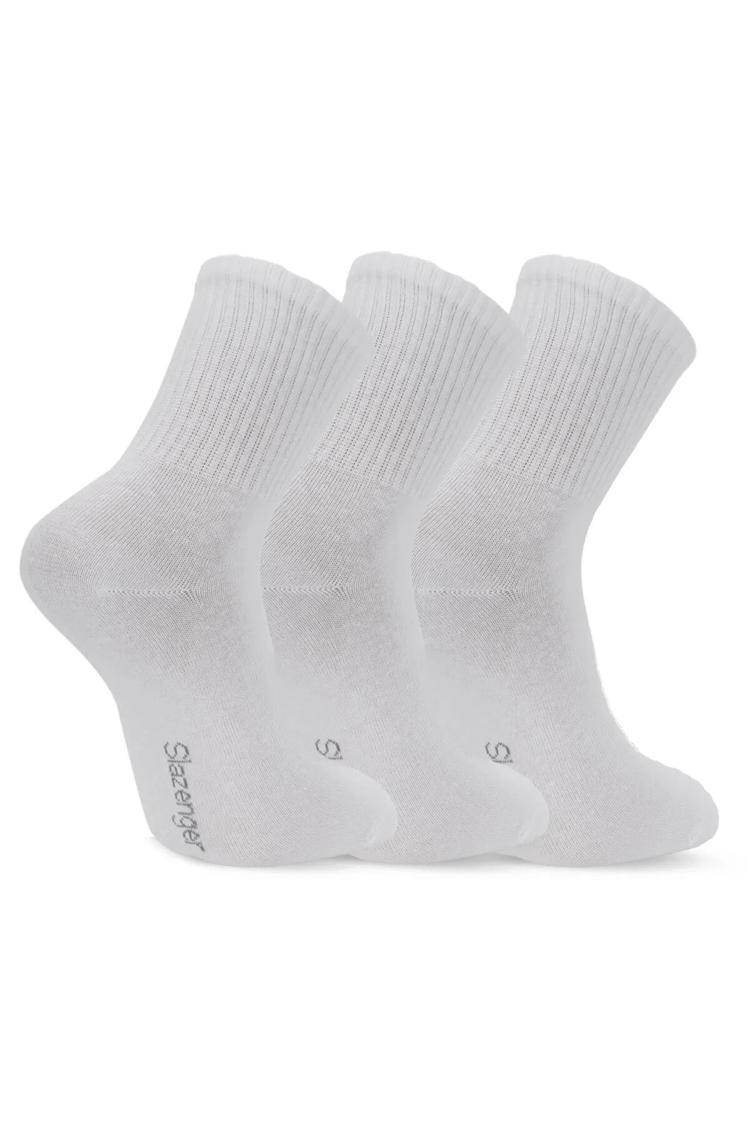 Slazenger SX16CE007-000 Jumpy Beyaz 3'Lü Çorap