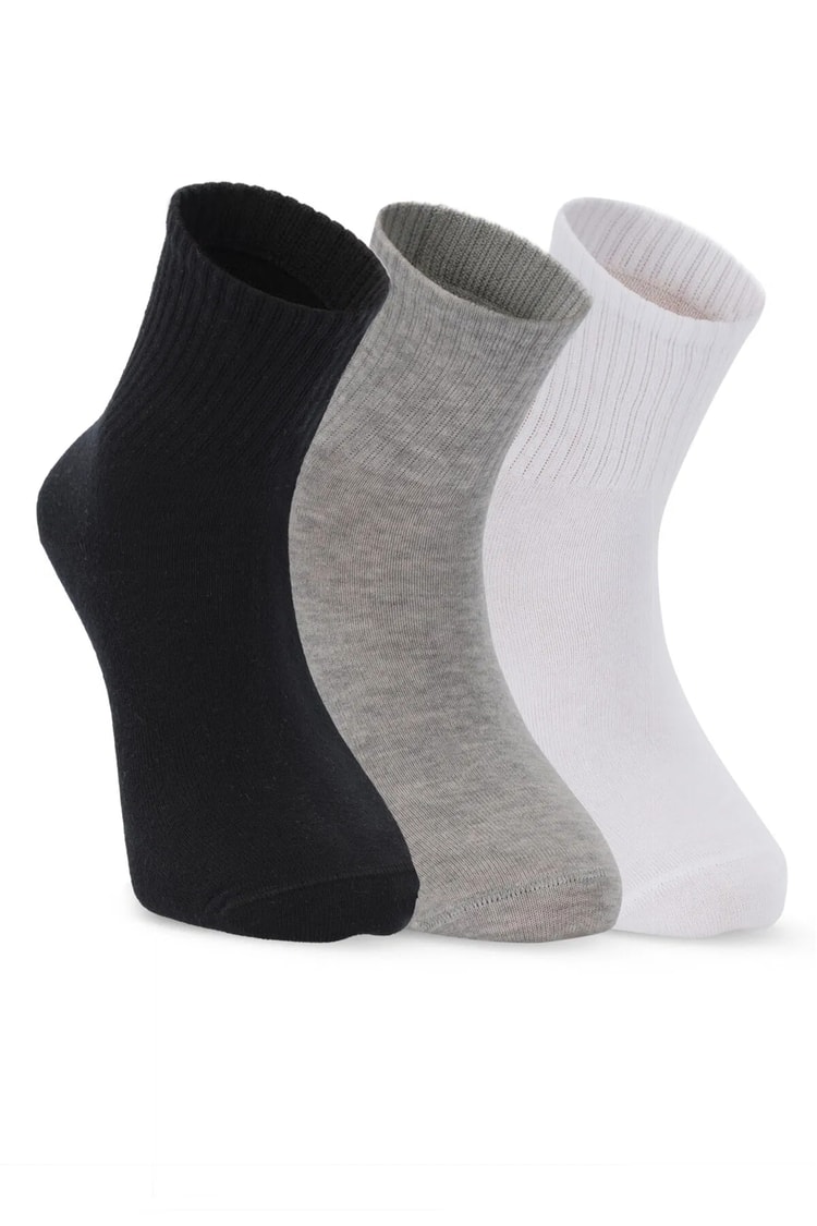 Slazenger SX16CE007-520 Jumpy Siyah / Gri 3'Lü Çorap