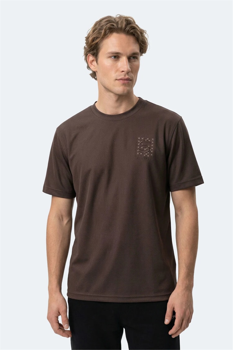 Slazenger Zegna Kahve Erkek T-Shırt